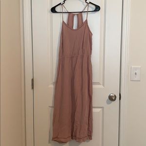 Dark rose colored strapy dress